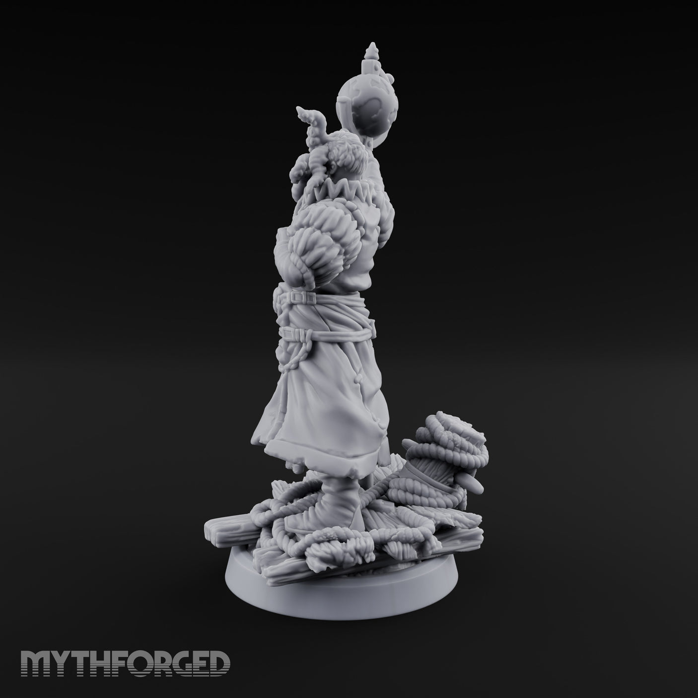 Tentacle Lashing Lantern Raising Cultist D Miniature for Dungeons and Dragons, Pathfinder or other TTRPGs