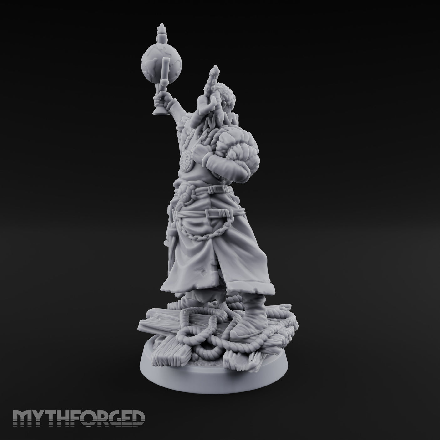 Tentacle Lashing Lantern Raising Cultist D Miniature for Dungeons and Dragons, Pathfinder or other TTRPGs