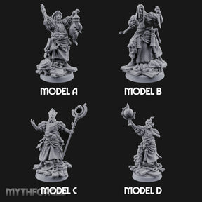 Tentacle Lashing Lantern Raising Cultists Miniature for Dungeons and Dragons, Pathfinder or other TTRPGs