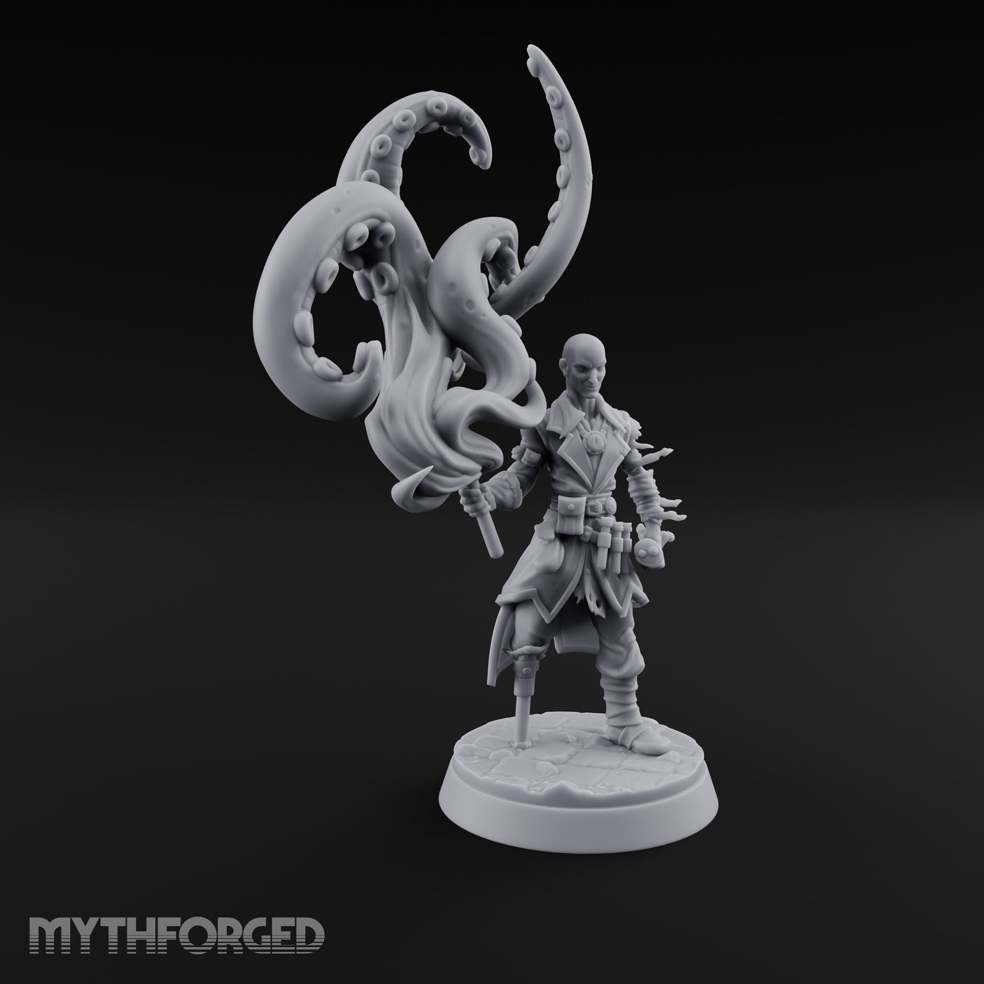 Tentacle Summoning Human Warlock Miniature for Dungeons and Dragons, Pathfinder or other TTRPGs