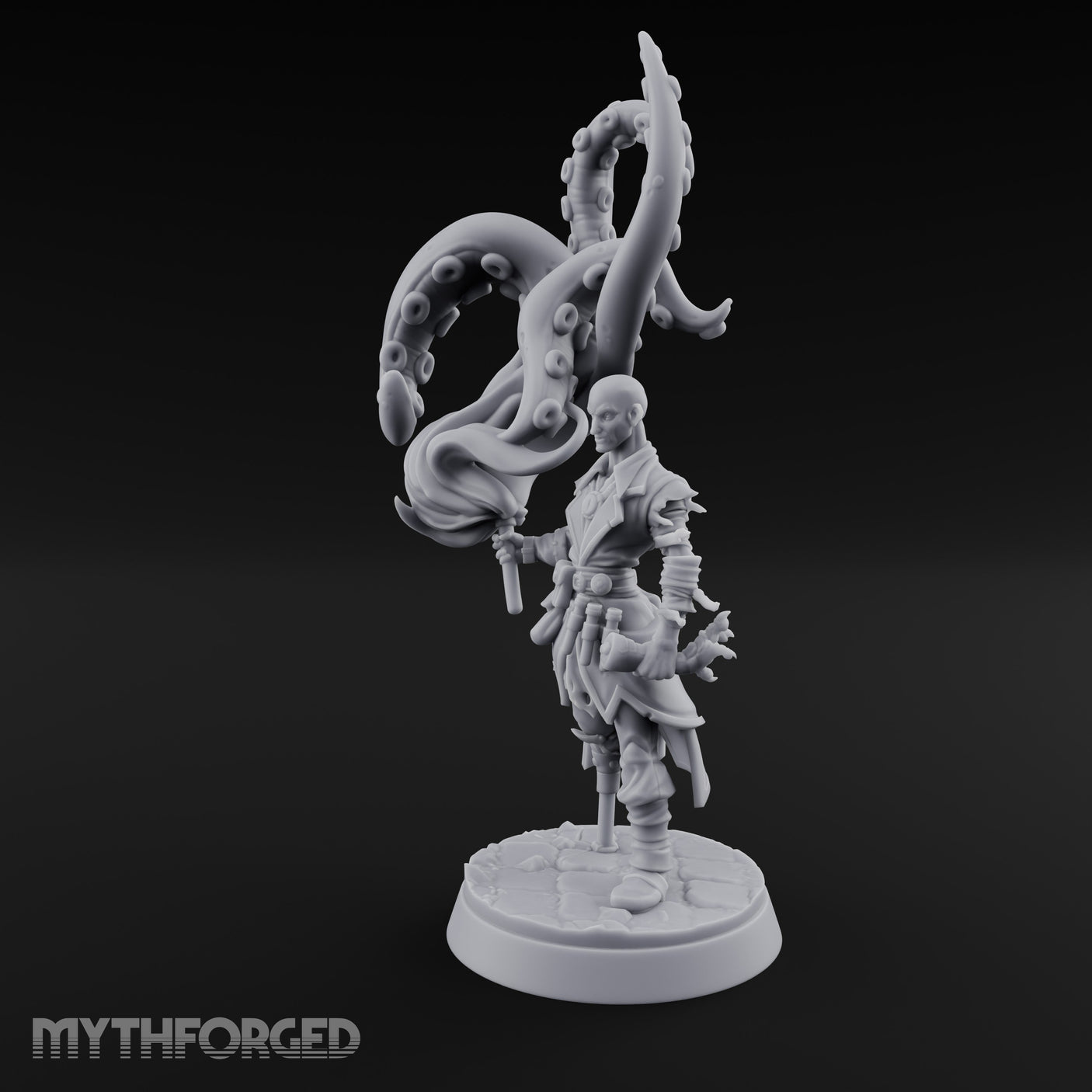 Tentacle Summoning Human Warlock Miniature for Dungeons and Dragons, Pathfinder or other TTRPGs