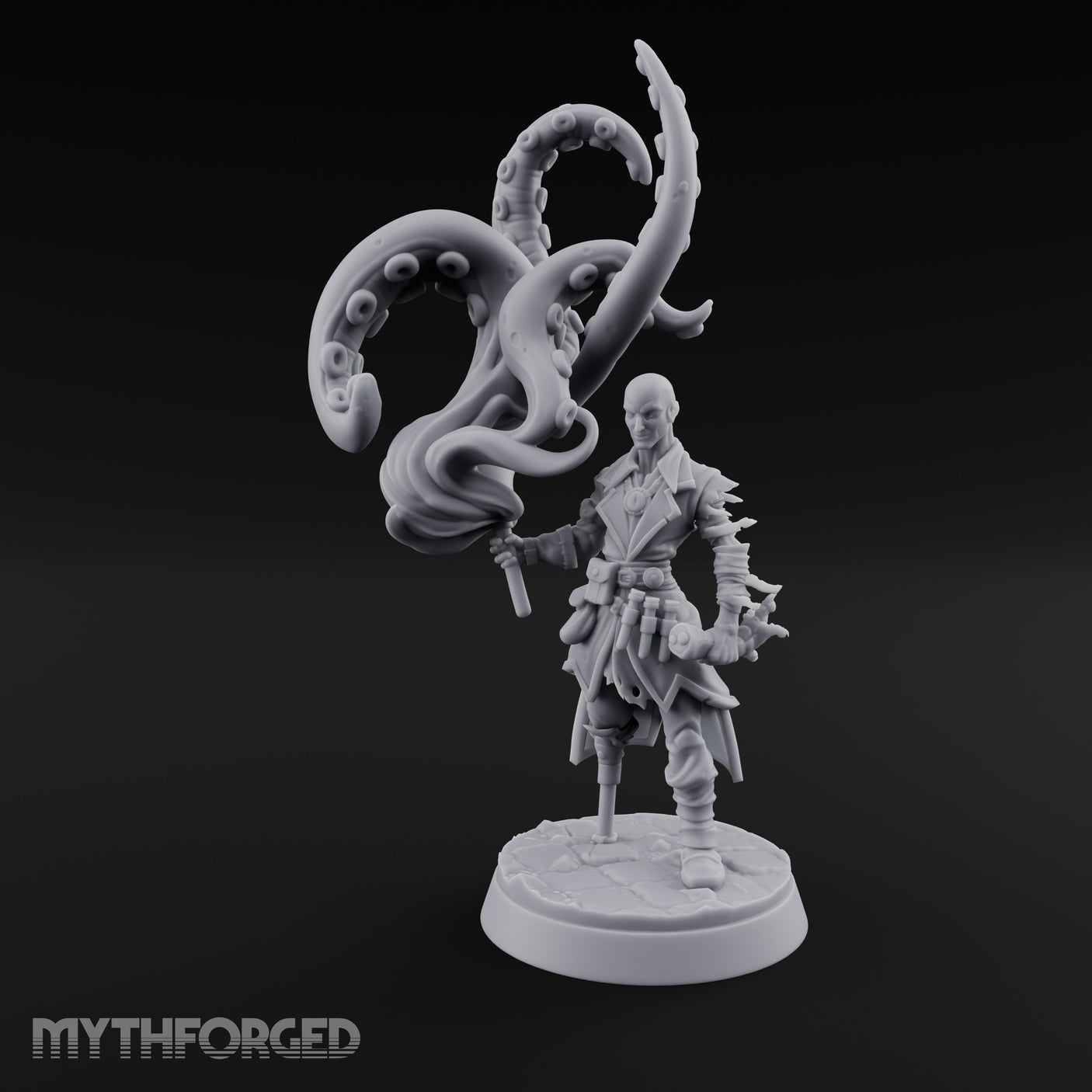 Tentacle Summoning Human Warlock Miniature for Dungeons and Dragons, Pathfinder or other TTRPGs