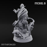 Tentacle Trailing Hand Raising Tiefling Necromancer B Miniature for Dungeons and Dragons, Pathfinder or other TTRPGs