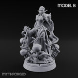 Tentacle Trailing Hand Raising Tiefling Necromancer B Miniature for Dungeons and Dragons, Pathfinder or other TTRPGs