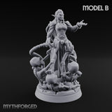 Tentacle Trailing Hand Raising Tiefling Necromancer B Miniature for Dungeons and Dragons, Pathfinder or other TTRPGs