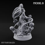 Tentacle Trailing Hand Raising Tiefling Necromancer B Miniature for Dungeons and Dragons, Pathfinder or other TTRPGs