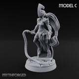 Tentacle Trailing Hand Raising Tiefling Necromancer C Miniature for Dungeons and Dragons, Pathfinder or other TTRPGs