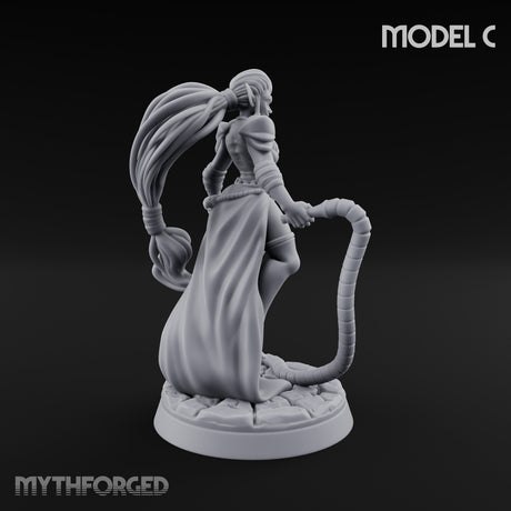 Tentacle Trailing Hand Raising Tiefling Necromancer C Miniature for Dungeons and Dragons, Pathfinder or other TTRPGs
