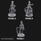Tentacle Trailing Hand Raising Tiefling Necromancers Miniature for Dungeons and Dragons, Pathfinder or other TTRPGs