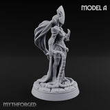 Tentacle Trailing Hand Raising Tiefling Necromancers Miniature for Dungeons and Dragons, Pathfinder or other TTRPGs