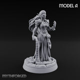 Tentacle Trailing Hand Raising Tiefling Necromancers Miniature for Dungeons and Dragons, Pathfinder or other TTRPGs