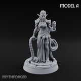 Tentacle Trailing Hand Raising Tiefling Necromancers Miniature for Dungeons and Dragons, Pathfinder or other TTRPGs