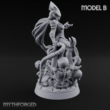 Tentacle Trailing Hand Raising Tiefling Necromancers Miniature for Dungeons and Dragons, Pathfinder or other TTRPGs