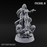 Tentacle Trailing Hand Raising Tiefling Necromancers Miniature for Dungeons and Dragons, Pathfinder or other TTRPGs