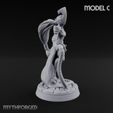 Tentacle Trailing Hand Raising Tiefling Necromancers Miniature for Dungeons and Dragons, Pathfinder or other TTRPGs