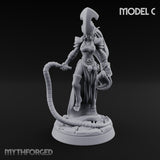 Tentacle Trailing Hand Raising Tiefling Necromancers Miniature for Dungeons and Dragons, Pathfinder or other TTRPGs