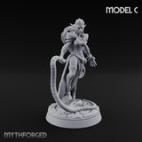 Tentacle Trailing Hand Raising Tiefling Necromancers Miniature for Dungeons and Dragons, Pathfinder or other TTRPGs