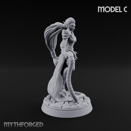 Tentacle Trailing Hand Raising Tiefling Necromancers Miniature for Dungeons and Dragons, Pathfinder or other TTRPGs