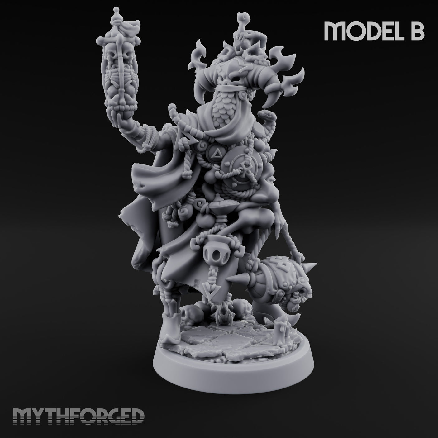 Tentacle Writhing Demon Hierophant B Miniature for Dungeons and Dragons, Pathfinder or other TTRPGs