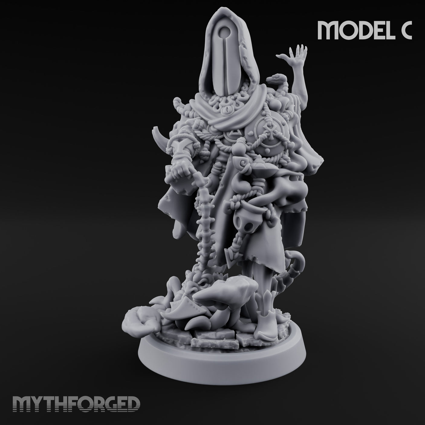 Tentacle Writhing Demon Hierophant C Miniature for Dungeons and Dragons, Pathfinder or other TTRPGs