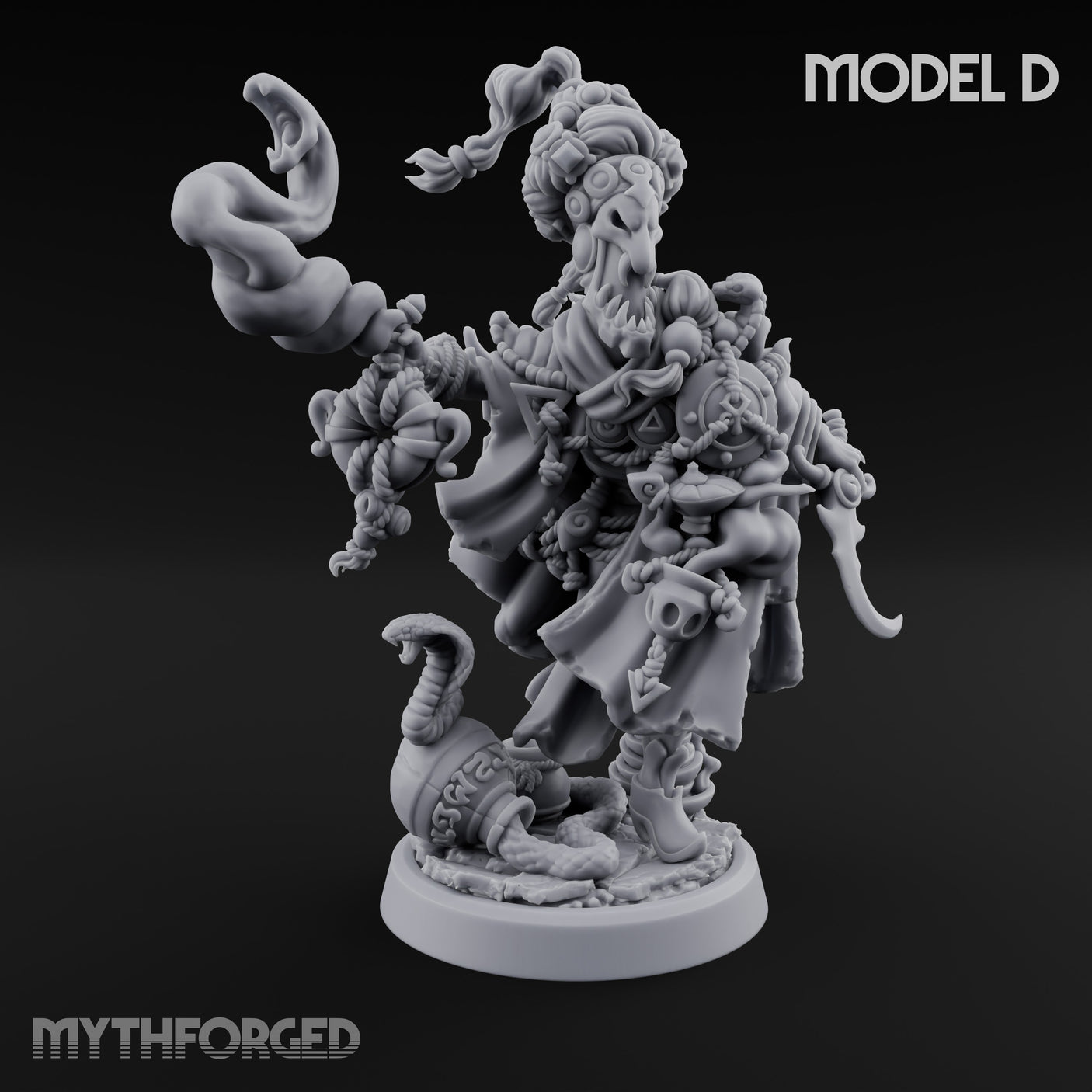 Tentacle Writhing Demon Hierophant D Miniature for Dungeons and Dragons, Pathfinder or other TTRPGs