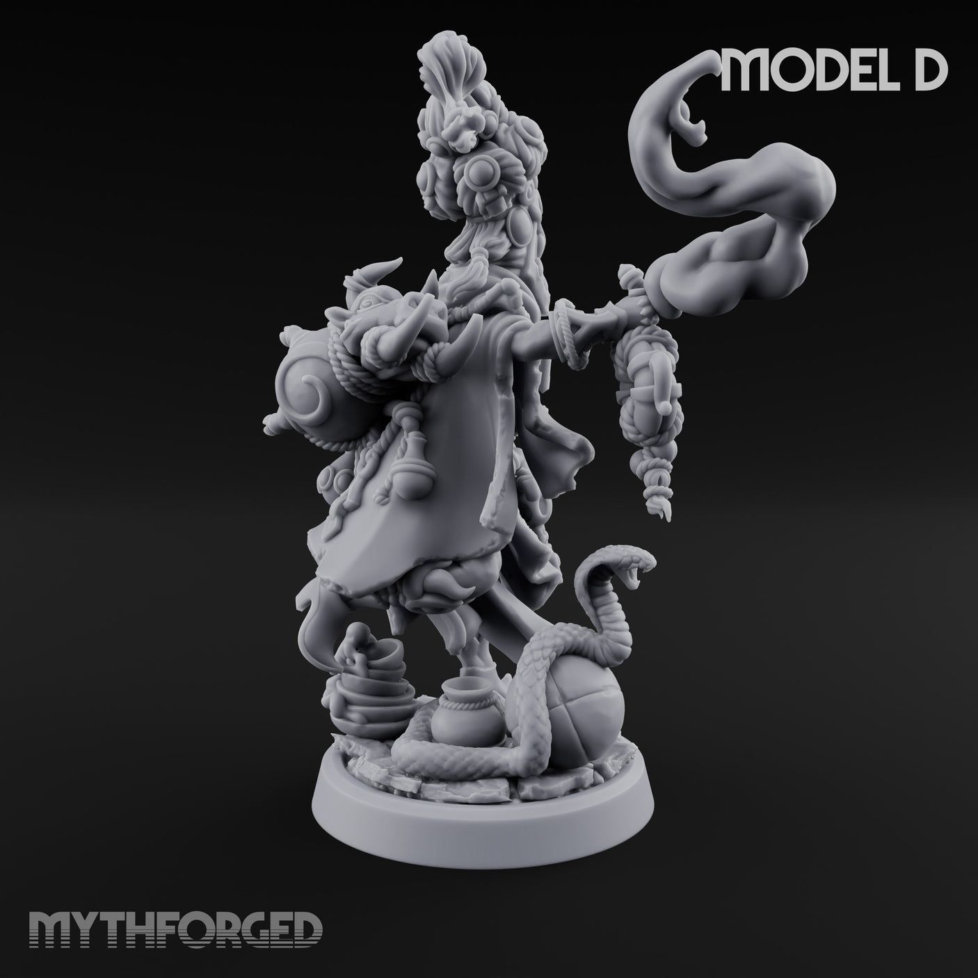 Tentacle Writhing Demon Hierophant D Miniature for Dungeons and Dragons, Pathfinder or other TTRPGs