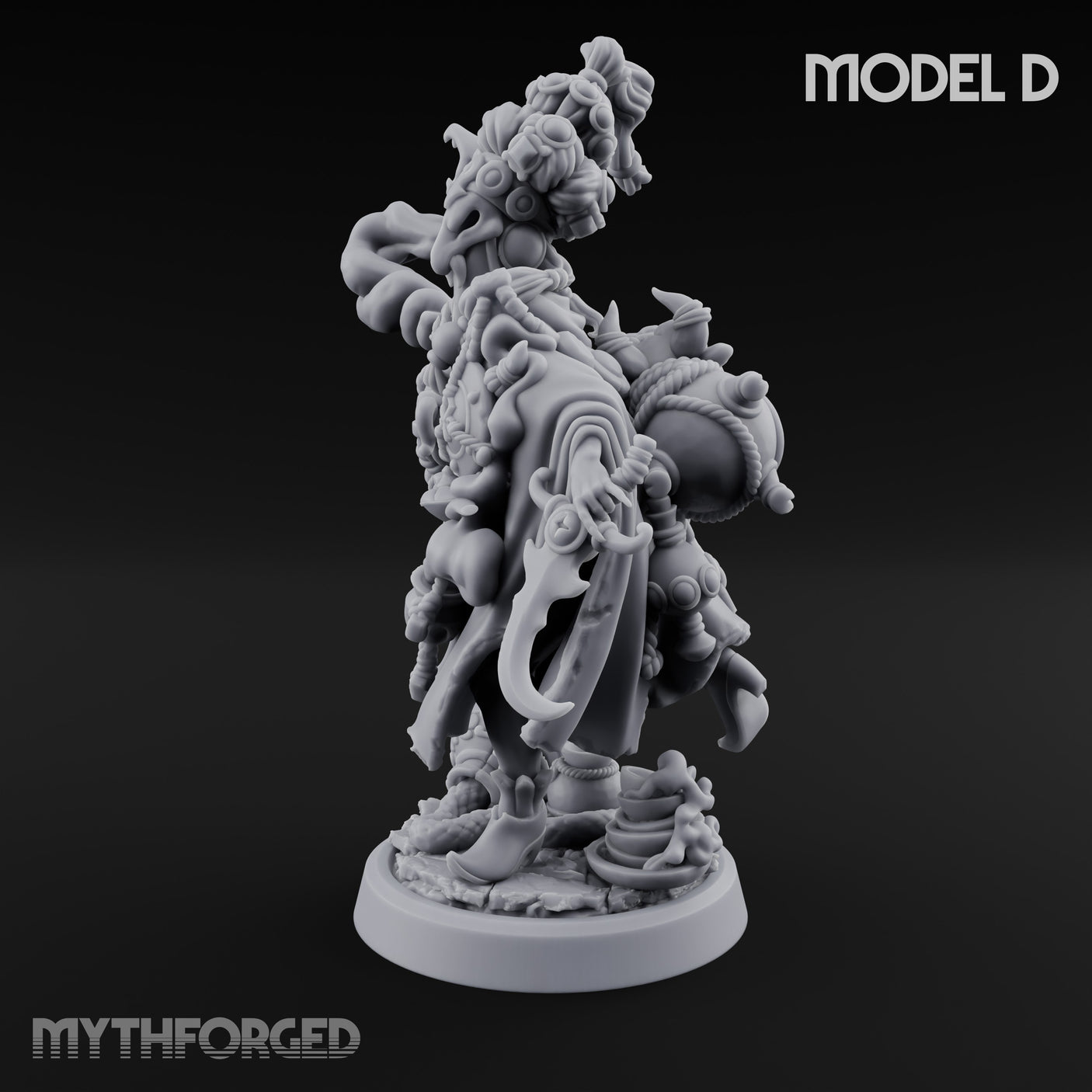 Tentacle Writhing Demon Hierophant D Miniature for Dungeons and Dragons, Pathfinder or other TTRPGs