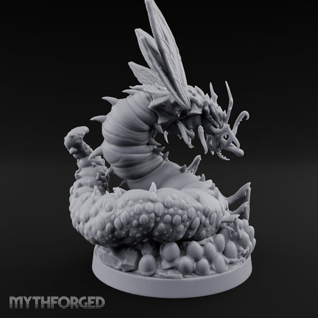 Tentacle Writhing Giant Ankeg Queen Miniature for Dungeons and Dragons, Pathfinder or other TTRPGs