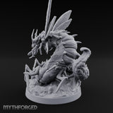 Tentacle Writhing Giant Ankeg Queen Miniature for Dungeons and Dragons, Pathfinder or other TTRPGs