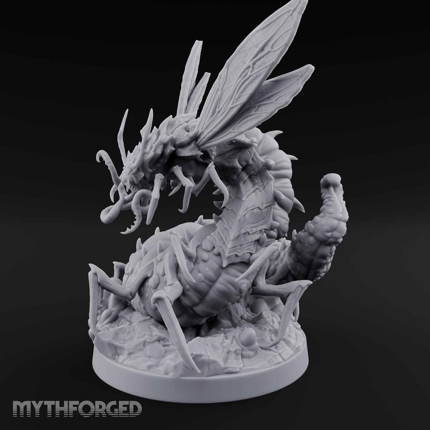 Tentacle Writhing Giant Ankeg Queen Miniature for Dungeons and Dragons, Pathfinder or other TTRPGs