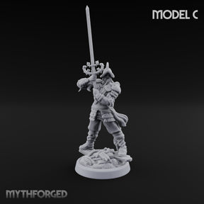 Tentacle Writhing Sword Levelling Voidtouched Swordsman C Miniature for Dungeons and Dragons, Pathfinder or other TTRPGs