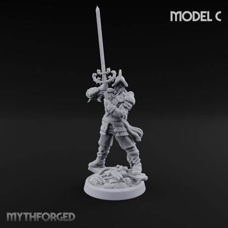 Tentacle Writhing Sword Levelling Voidtouched Swordsman C Miniature for Dungeons and Dragons, Pathfinder or other TTRPGs