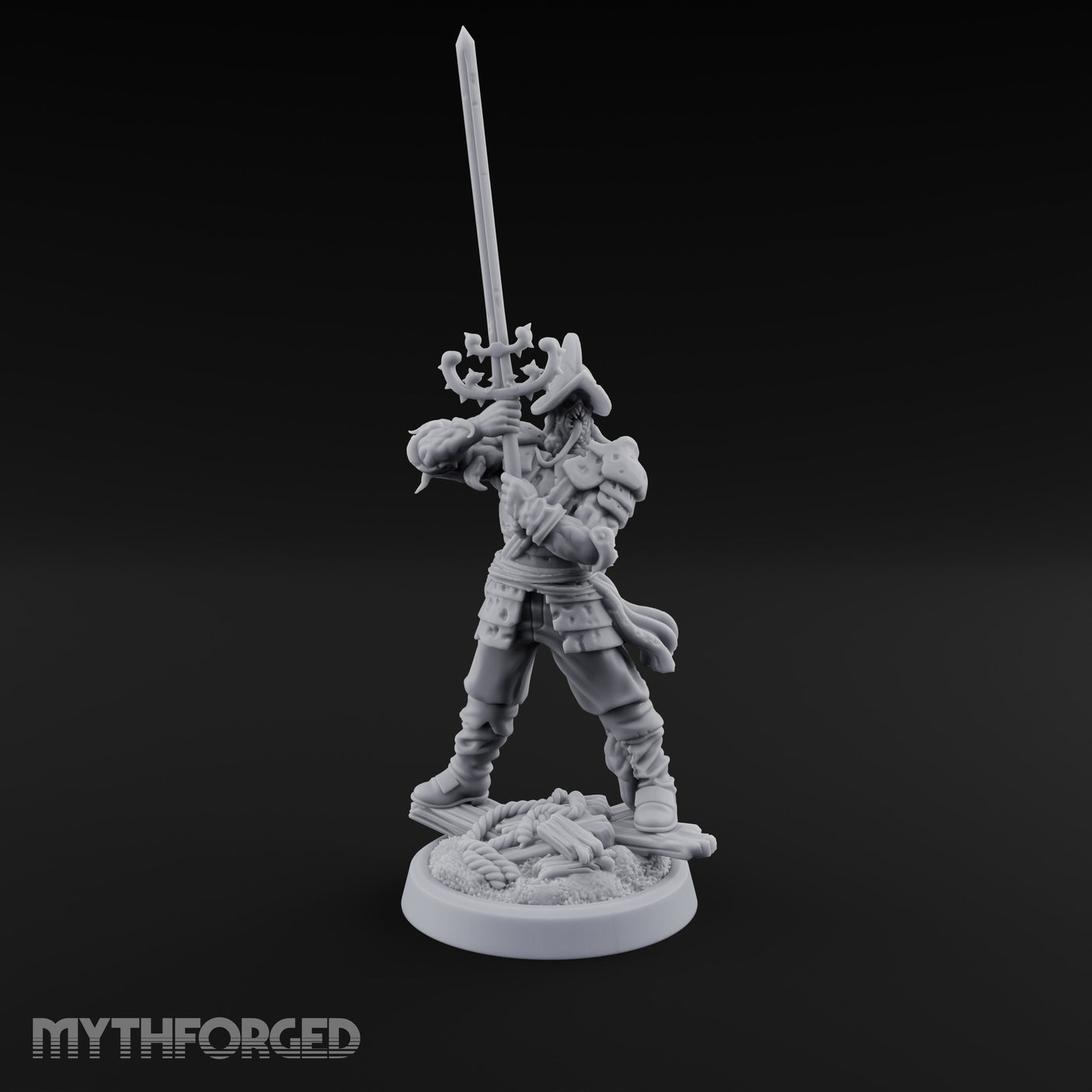 Tentacle Writhing Sword Levelling Voidtouched Swordsman C Miniature for Dungeons and Dragons, Pathfinder or other TTRPGs