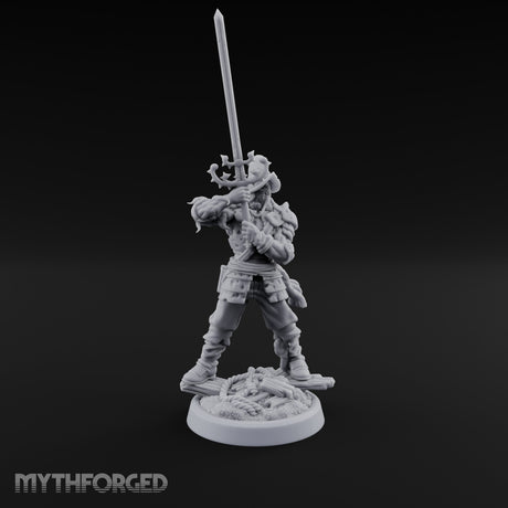 Tentacle Writhing Sword Levelling Voidtouched Swordsman C Miniature for Dungeons and Dragons, Pathfinder or other TTRPGs