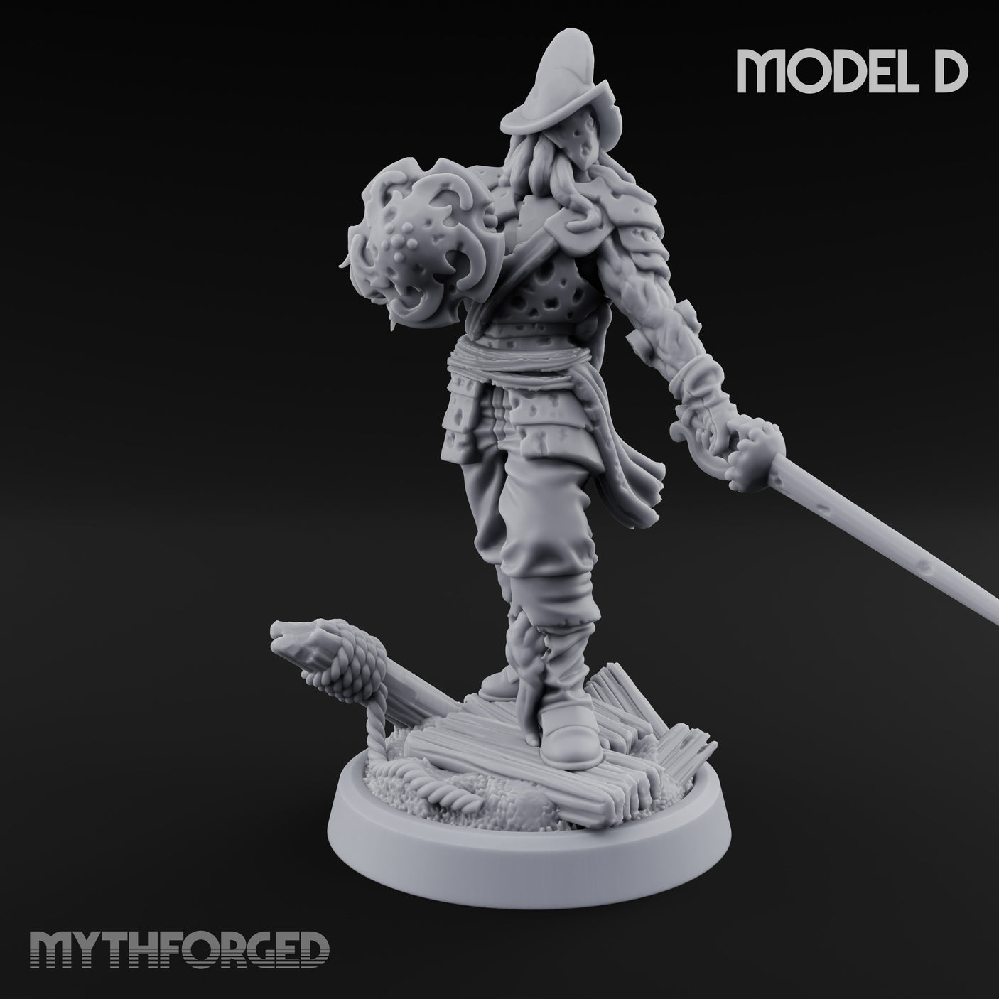 Tentacle Writhing Sword Levelling Voidtouched Swordsman D Miniature for Dungeons and Dragons, Pathfinder or other TTRPGs