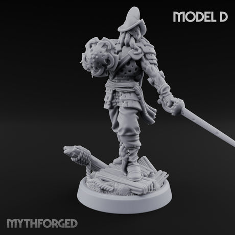 Tentacle Writhing Sword Levelling Voidtouched Swordsman D Miniature for Dungeons and Dragons, Pathfinder or other TTRPGs