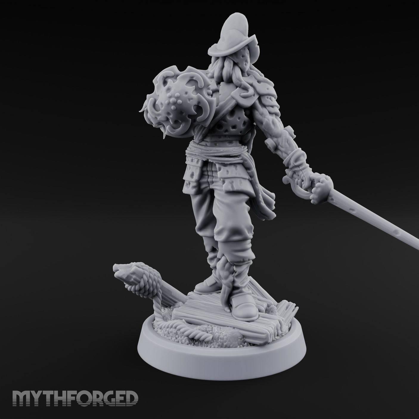 Tentacle Writhing Sword Levelling Voidtouched Swordsman D Miniature for Dungeons and Dragons, Pathfinder or other TTRPGs