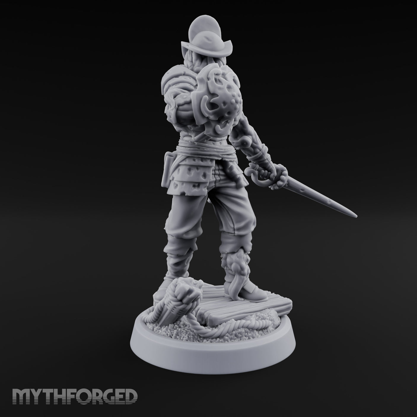 Tentacle Writhing Sword Levelling Voidtouched Swordsman D Miniature for Dungeons and Dragons, Pathfinder or other TTRPGs