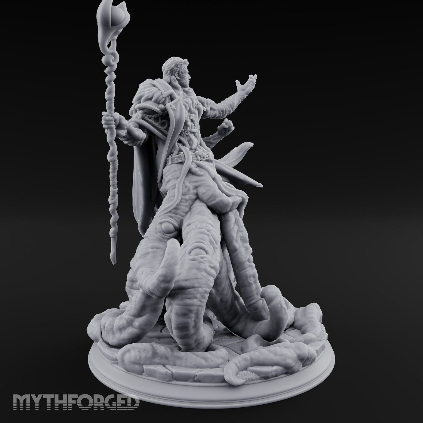 Tentacles Bursting Forth Human Warlock Miniature for Dungeons and Dragons, Pathfinder or other TTRPGs