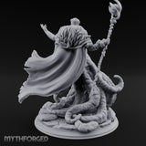 Tentacles Bursting Forth Human Warlock Miniature for Dungeons and Dragons, Pathfinder or other TTRPGs