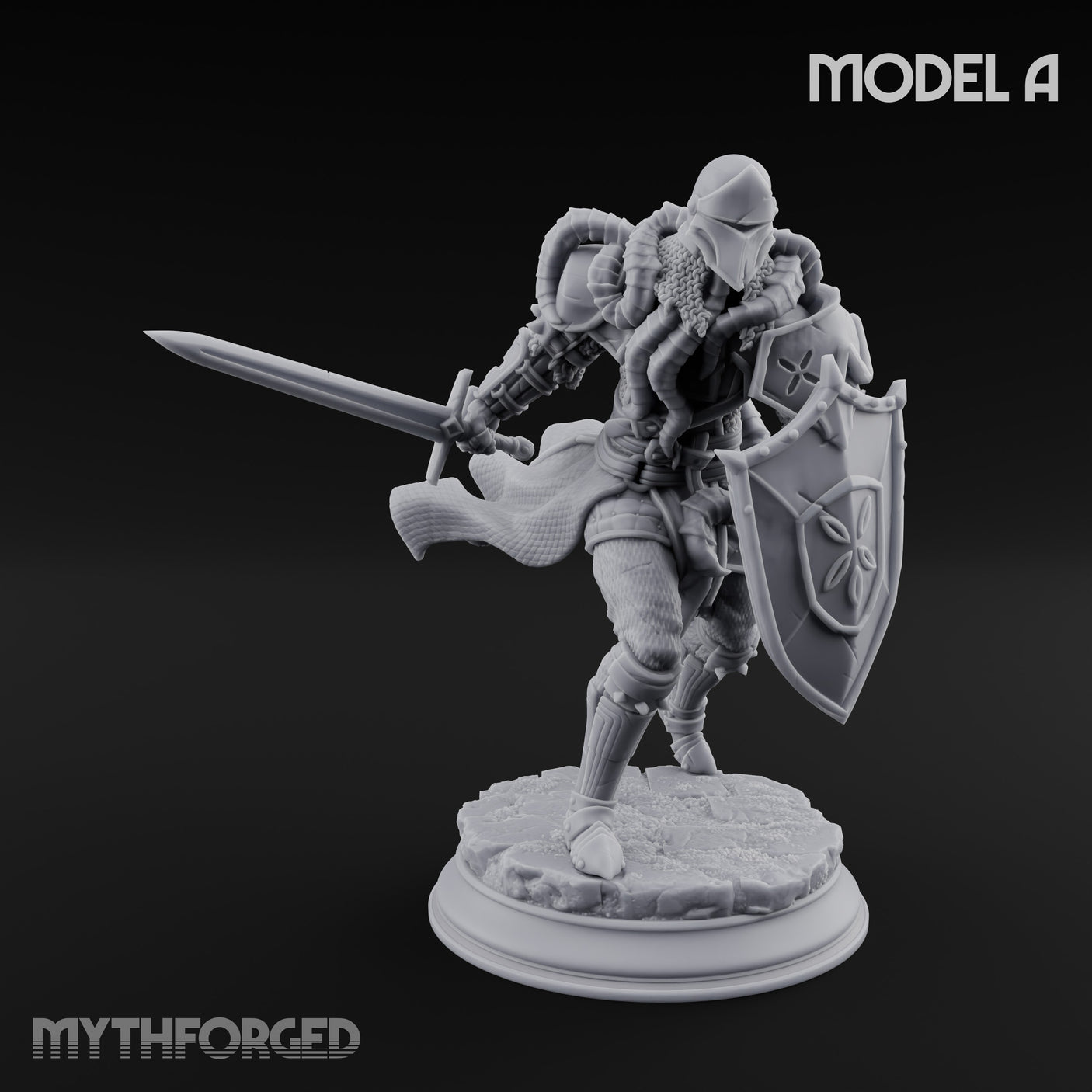 Tentacles Consuming Blight Knight A — 32mm