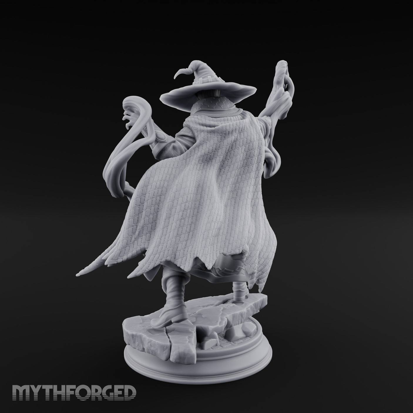 Tentacles Lashing Out Human Wizard Miniature for Dungeons and Dragons, Pathfinder or other TTRPGs