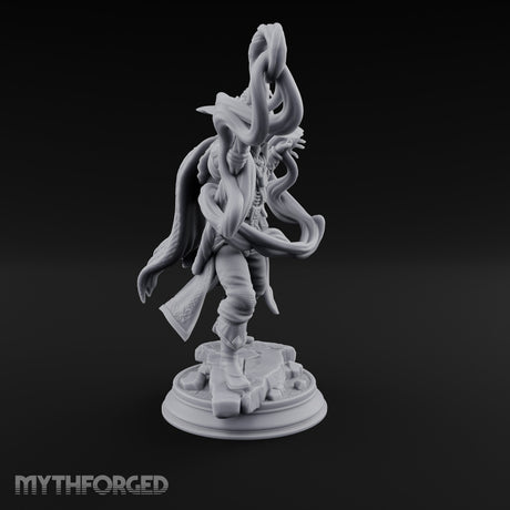 Tentacles Lashing Out Human Wizard Miniature for Dungeons and Dragons, Pathfinder or other TTRPGs