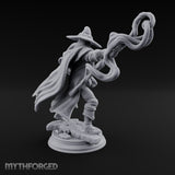 Tentacles Lashing Out Human Wizard Miniature for Dungeons and Dragons, Pathfinder or other TTRPGs