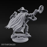 Tentacles Lashing Out Human Wizard Miniature for Dungeons and Dragons, Pathfinder or other TTRPGs