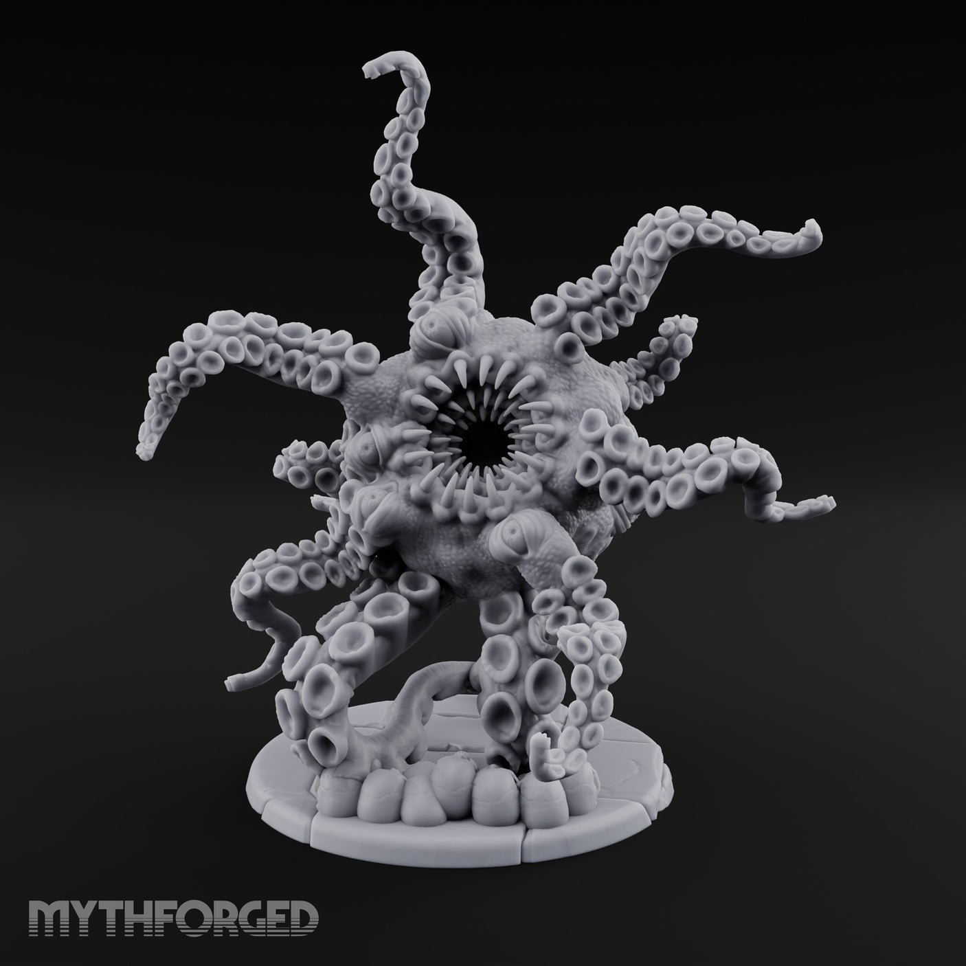 Tentacles Splayed Maw Gaping Maw Beast Miniature for Dungeons and Dragons, Pathfinder or other TTRPGs