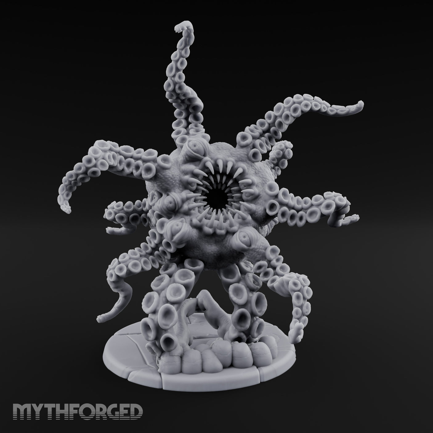 Tentacles Splayed Maw Gaping Maw Beast Miniature for Dungeons and Dragons, Pathfinder or other TTRPGs