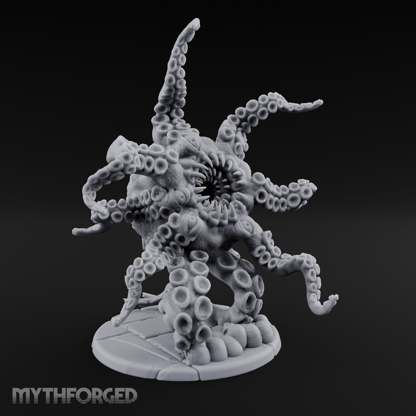 Tentacles Splayed Maw Gaping Maw Beast Miniature for Dungeons and Dragons, Pathfinder or other TTRPGs