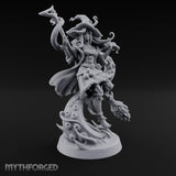 Tentacles Swirling Human Witch Miniature for Dungeons and Dragons, Pathfinder or other TTRPGs