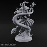 Tentacles Swirling Human Witch Miniature for Dungeons and Dragons, Pathfinder or other TTRPGs
